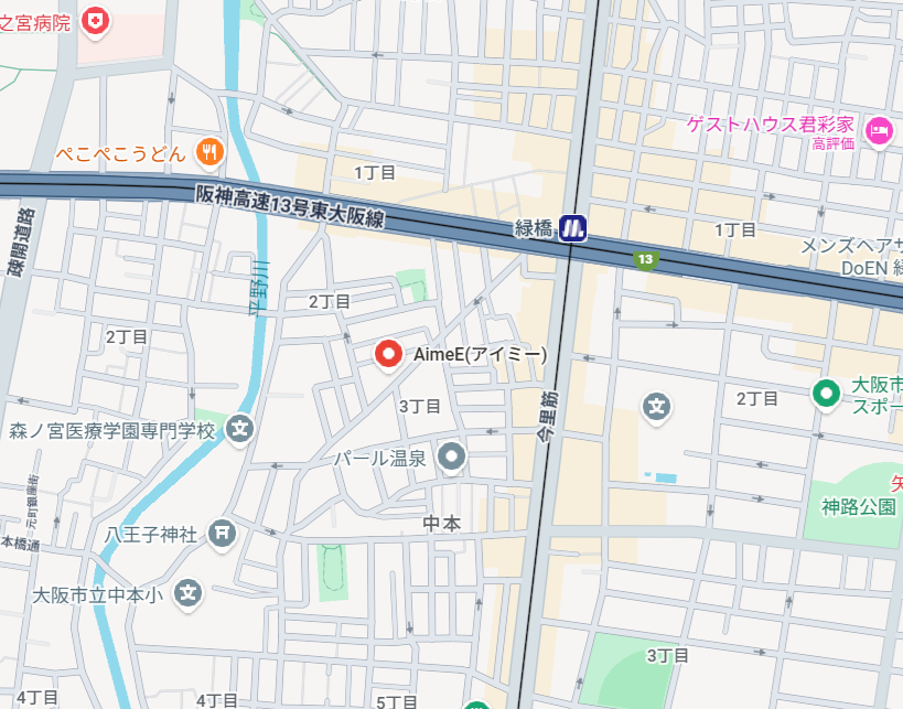 店舗の地図（クリックでGoogle Mapが開きます）